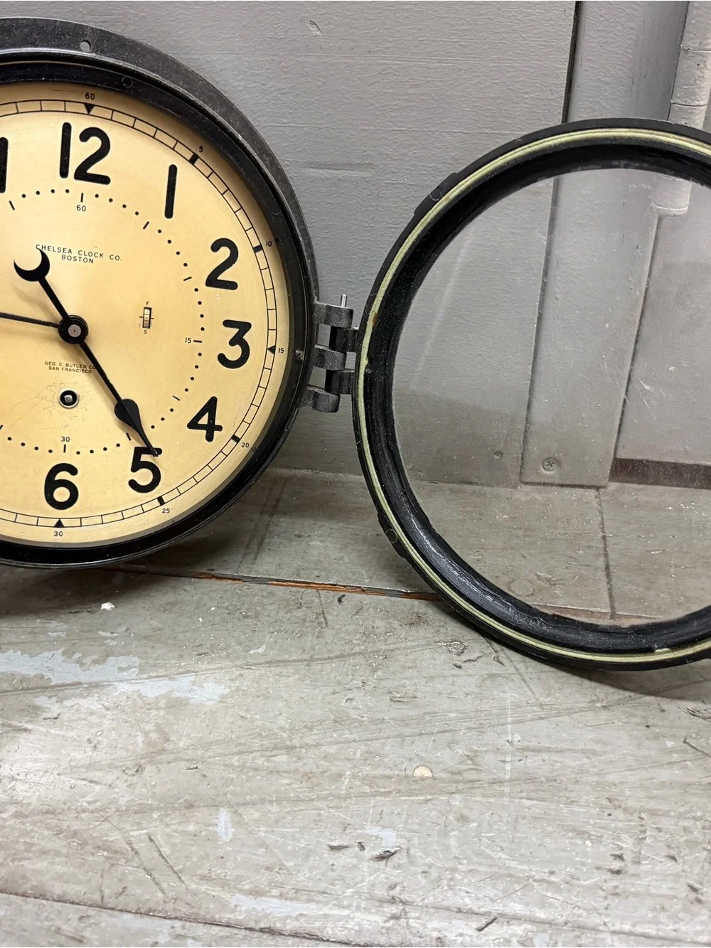 Chelsea Clock Co. Boston US NAVY Ship Clock U.S Government Bakelite Clock